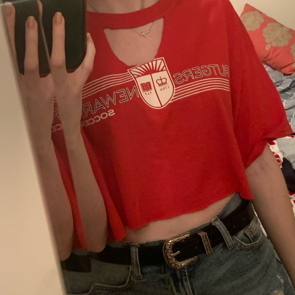 RUTGERS VINTAGE CROP TOP- SALE